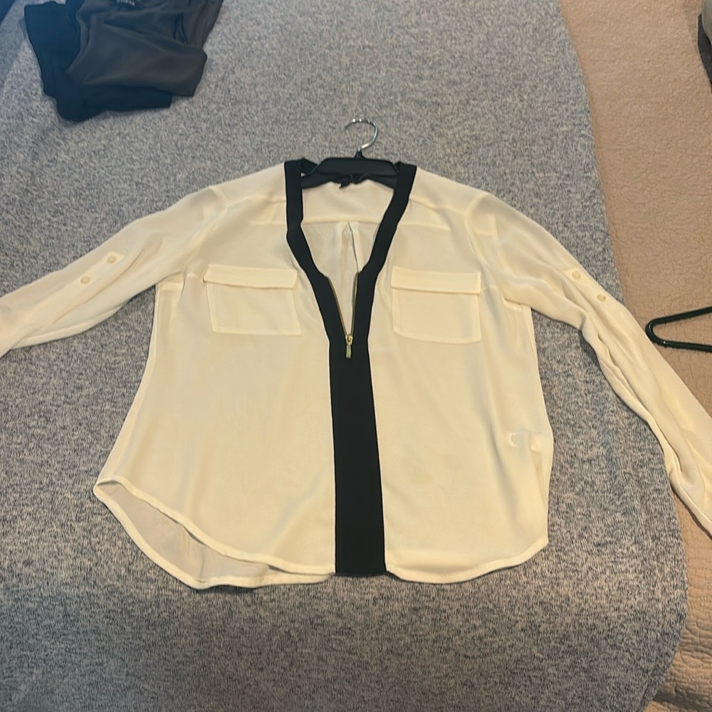 Express xs cream colored dress shirt. Worn once. Fits like a small